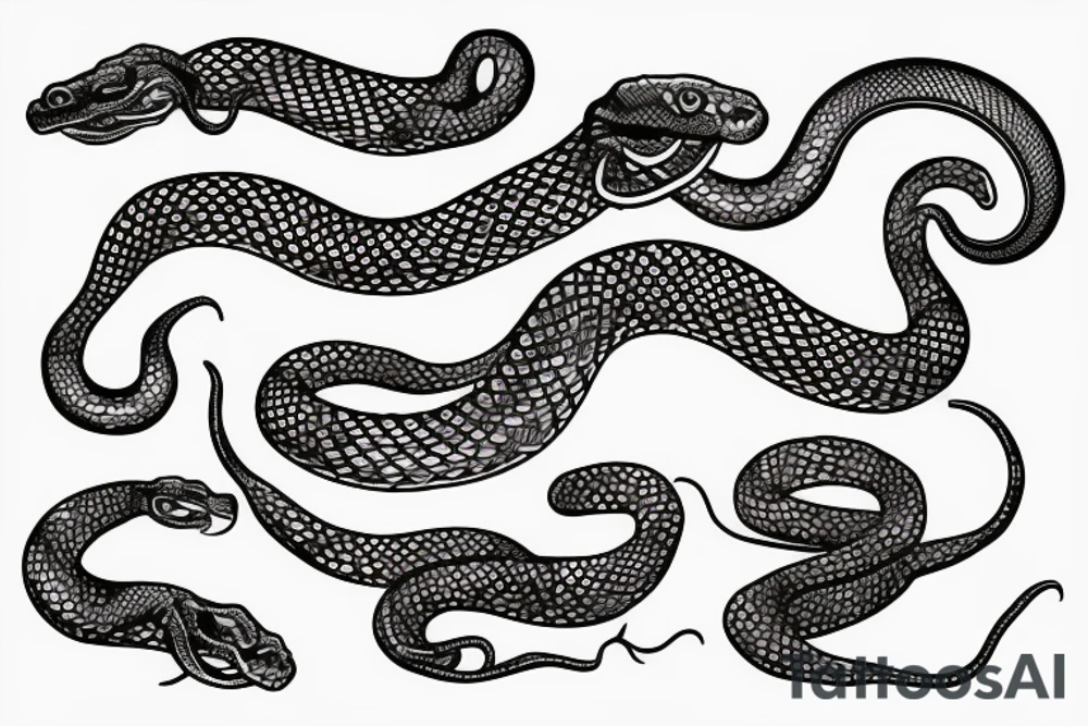 snake with acid tattoo idea
