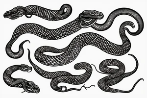 snake with acid tattoo idea