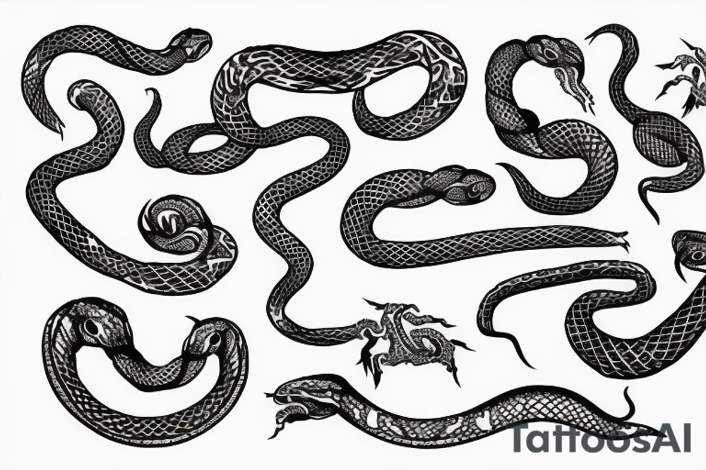 snake with acid tattoo idea