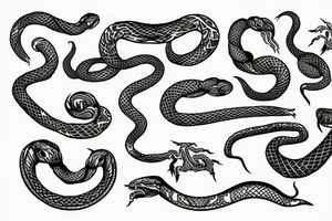 snake with acid tattoo idea