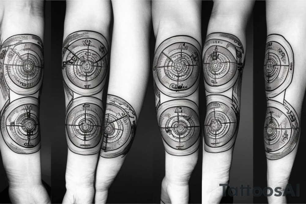 compass in an armband tattoo idea