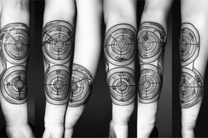 compass in an armband tattoo idea