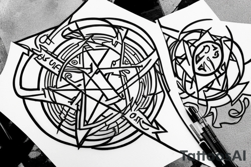 fullmetal alchemist transmutation circle style letter tattoo idea