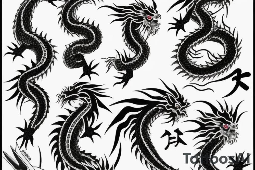 Japanese dragon tattoo idea