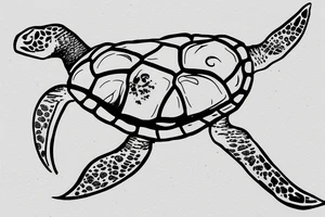 Sea Turtle watching the universe tattoo idea