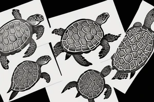 Sea Turtle aesthetic tattoo idea