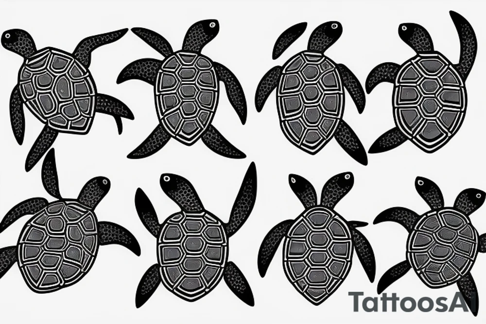 Sea Turtle aesthetic tattoo idea