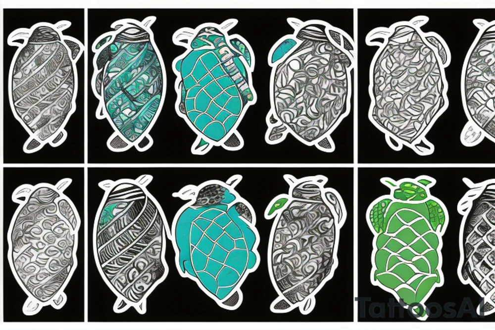 Sea Turtle aesthetic tattoo idea