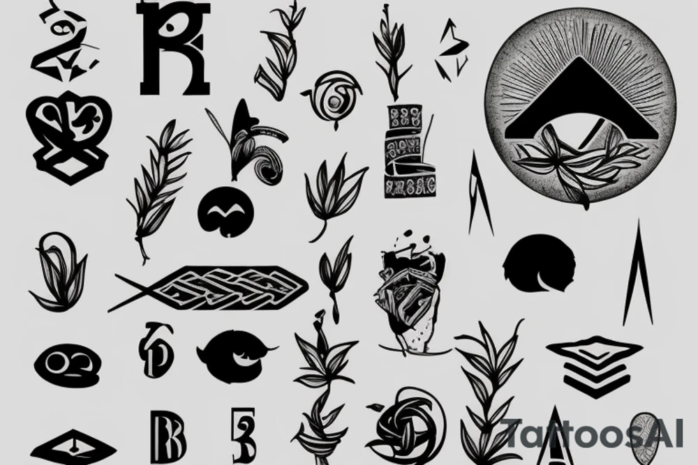 minimalistic roman number 10 tattoo idea