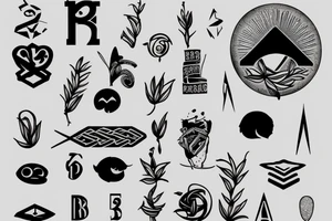 minimalistic roman number 10 tattoo idea