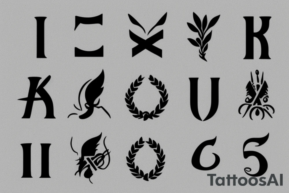 minimalistic roman number 10 tattoo idea