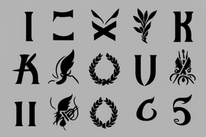 minimalistic roman number 10 tattoo idea