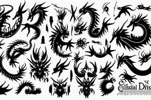 Celestial dragon tattoo idea