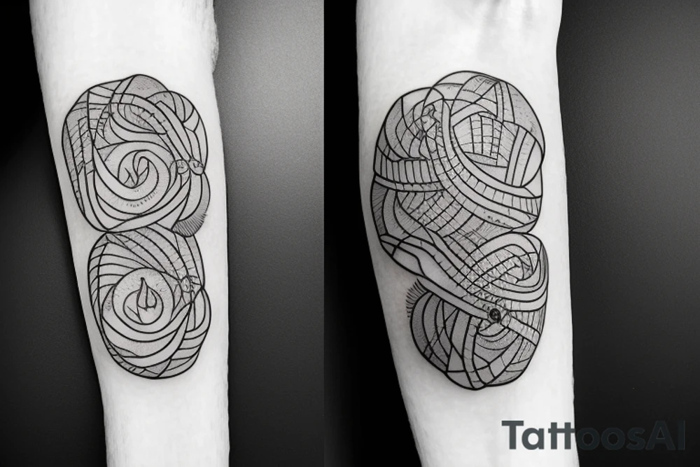The Letter K & H together tattoo idea