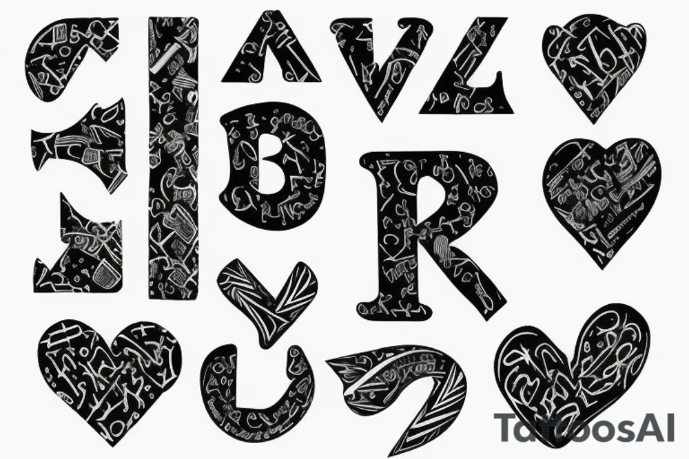 Letter V tattoo idea