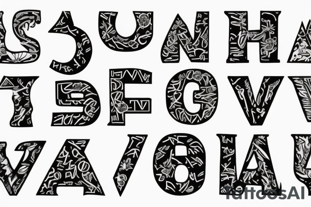 Letter V tattoo idea
