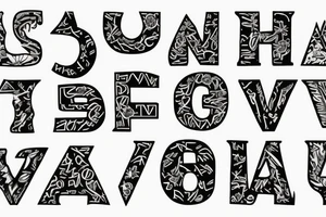 Letter V tattoo idea