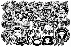 alone against the world but happy, money, power tattoo idea
