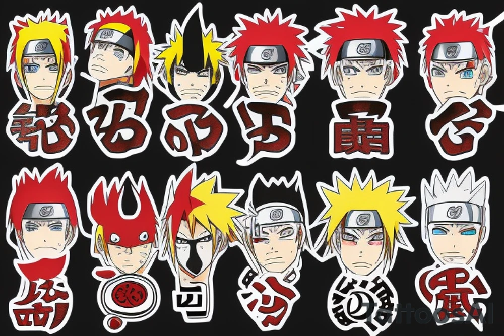 Something from anime naruto. With the akazuki logo tattoo idea