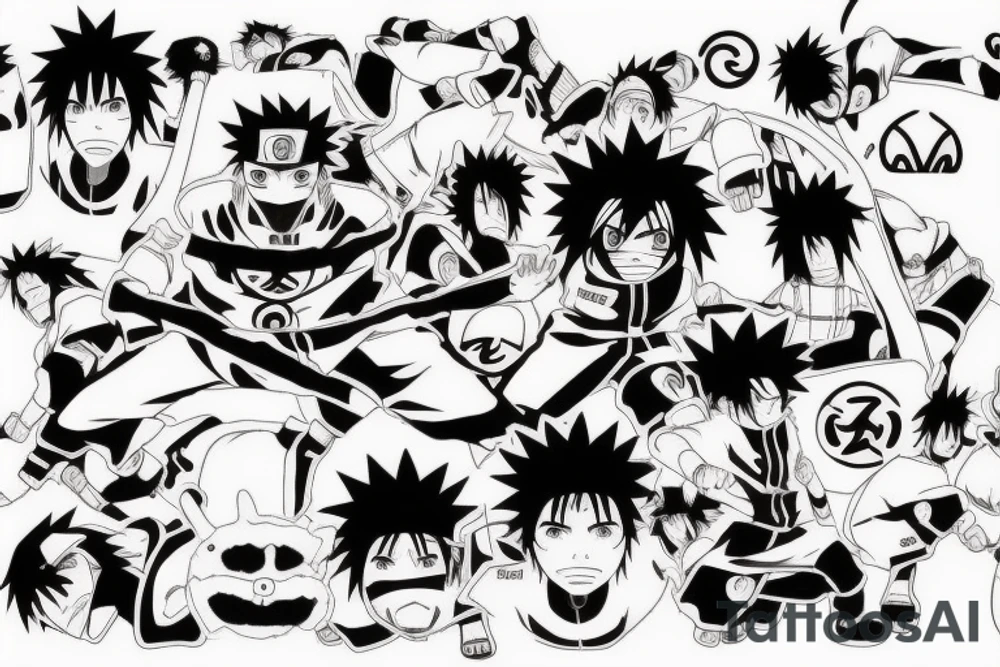 Something from anime naruto. With the akazuki logo tattoo idea