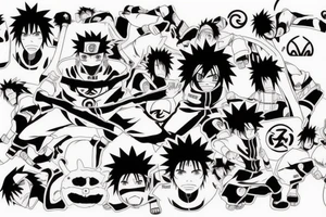 Something from anime naruto. With the akazuki logo tattoo idea