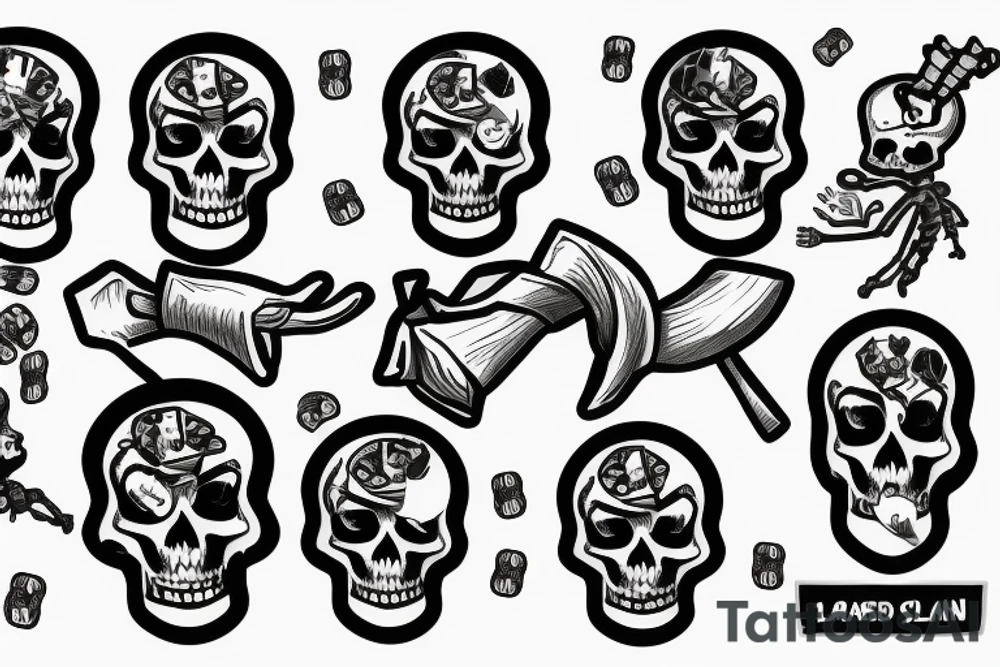 a skeleton with money on his head tattoo idea a skeleton with money on his head tattoo idea