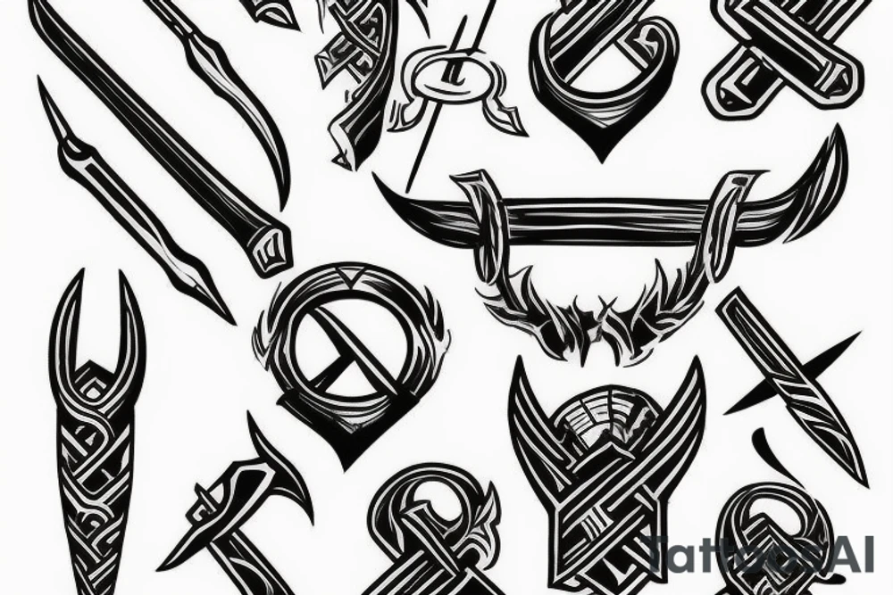 Ukrainian trident tattoo idea