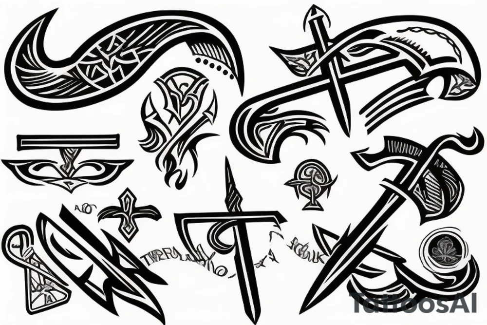 Ukrainian trident tattoo idea