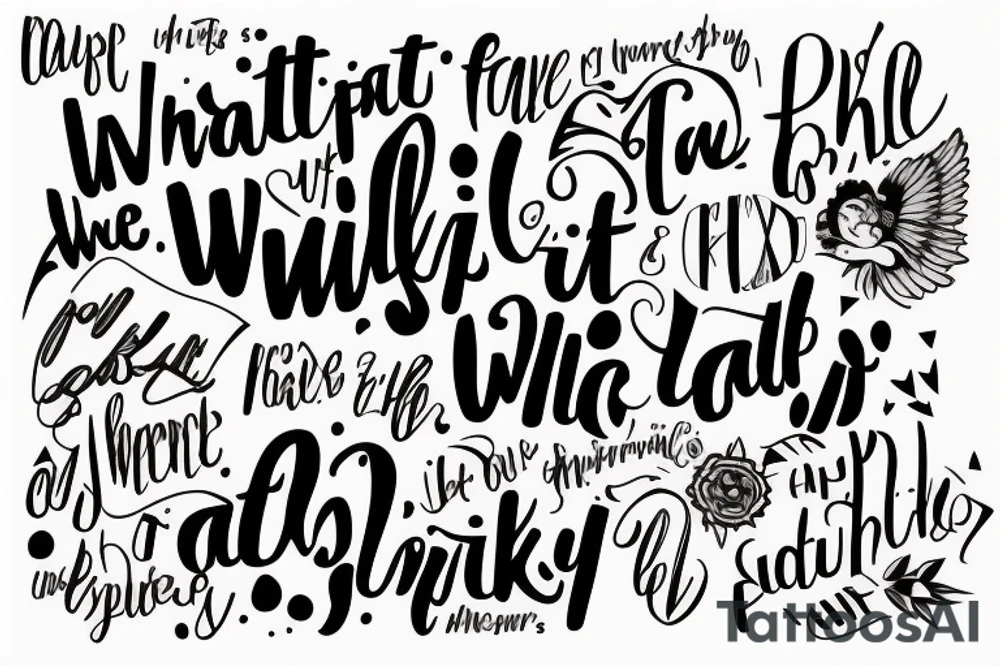 Quote, "what if it all works out" tattoo idea