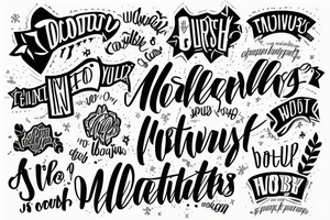 Motivational words tattoo idea