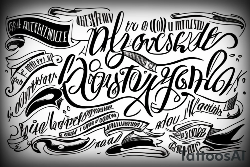 Motivational words tattoo idea