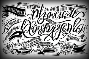 Motivational words tattoo idea