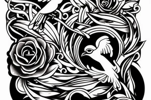 a dying bird eats a dead one tattoo idea