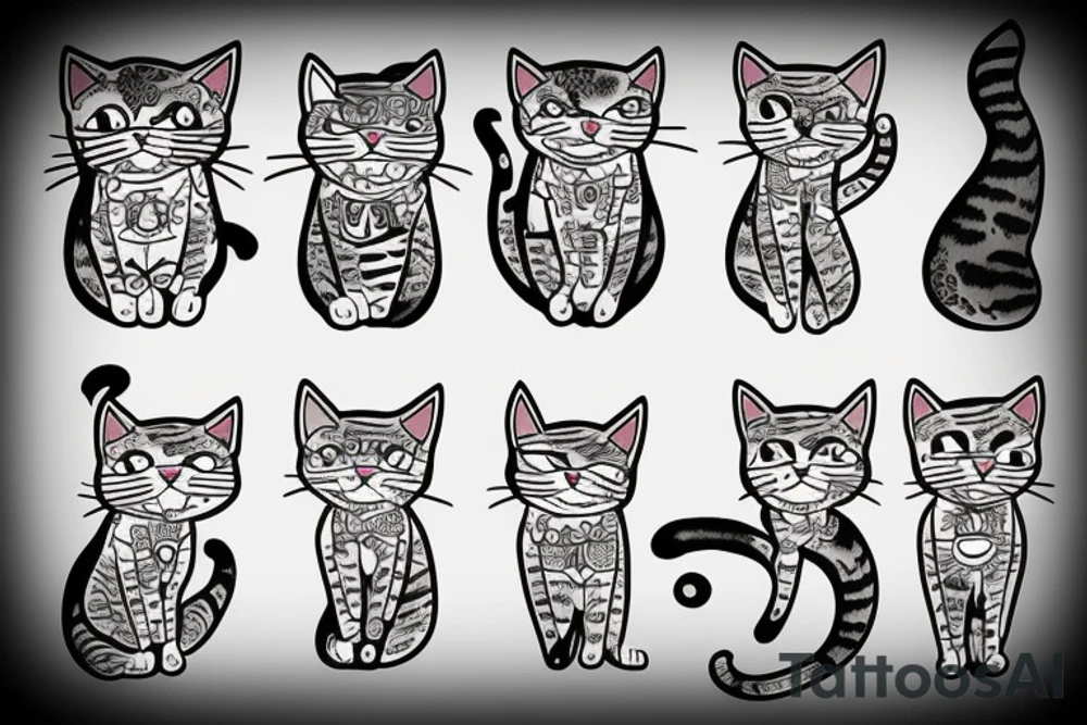 killer cat tattoo idea