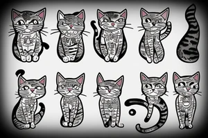 killer cat tattoo idea