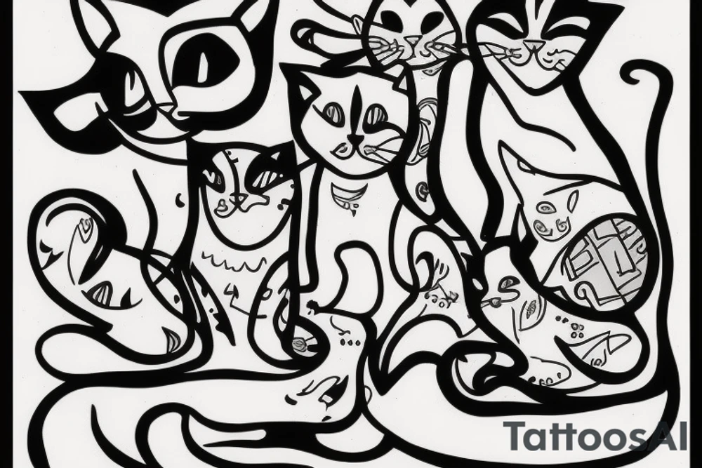 killer cat tattoo idea