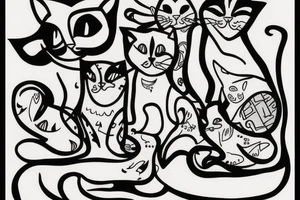 killer cat tattoo idea