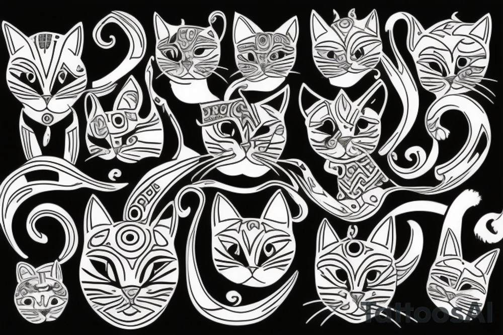 killer cat tattoo idea