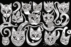 killer cat tattoo idea