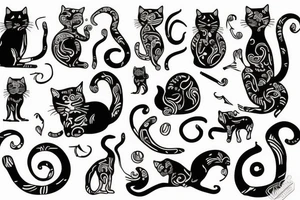 killer cat tattoo idea