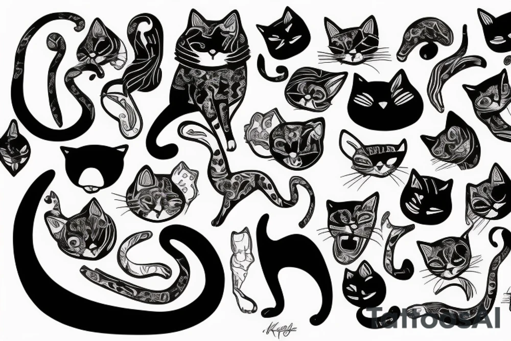 killer cat tattoo idea