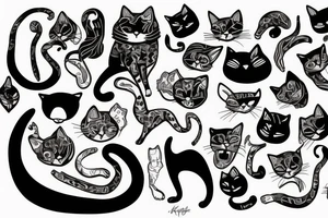 killer cat tattoo idea