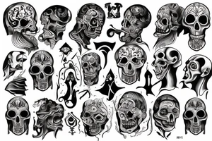 god of death with judas tattoo idea