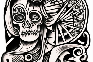 god of death with judas tattoo idea