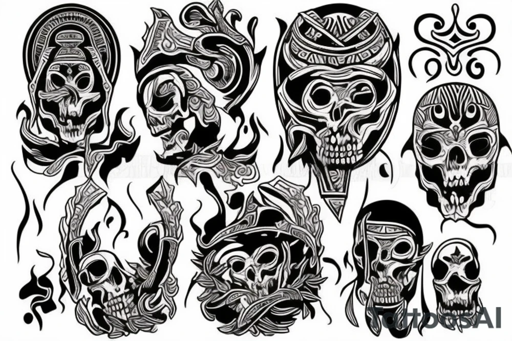 god of death with judas tattoo idea