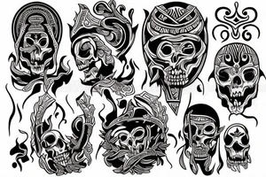 god of death with judas tattoo idea