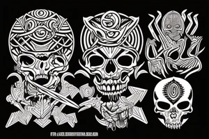 god of death with judas tattoo idea