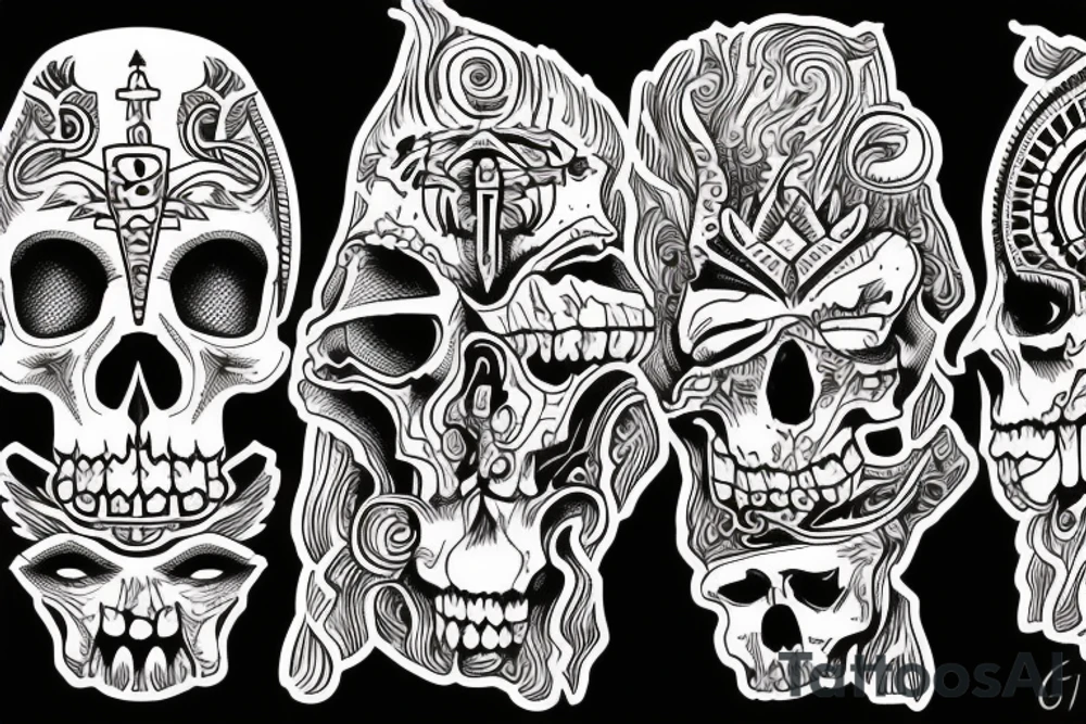 god of death with judas tattoo idea