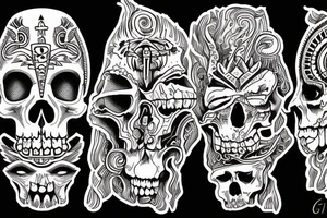 god of death with judas tattoo idea