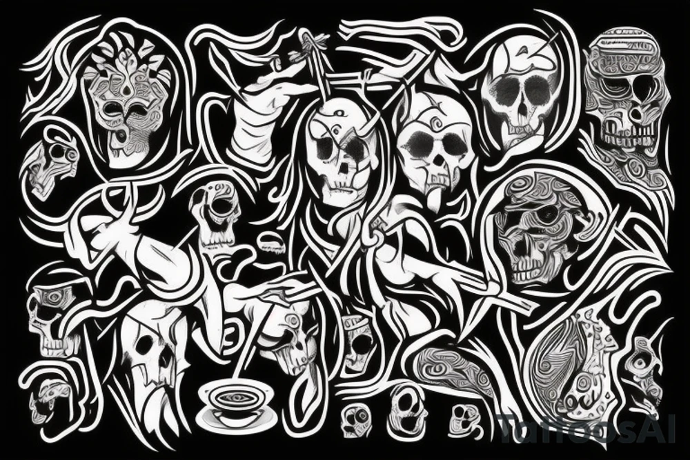 god of death with judas tattoo idea